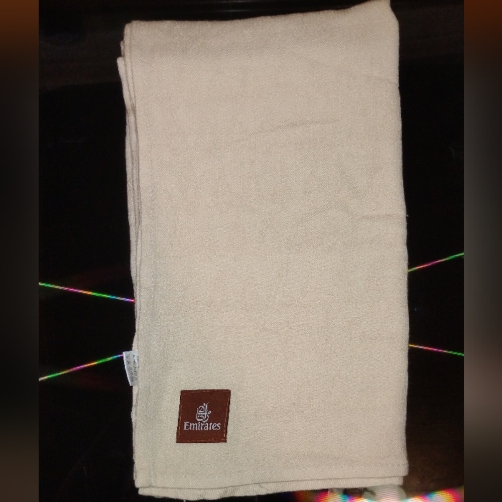 Emirates Airlines Business Class Cream Blanket
